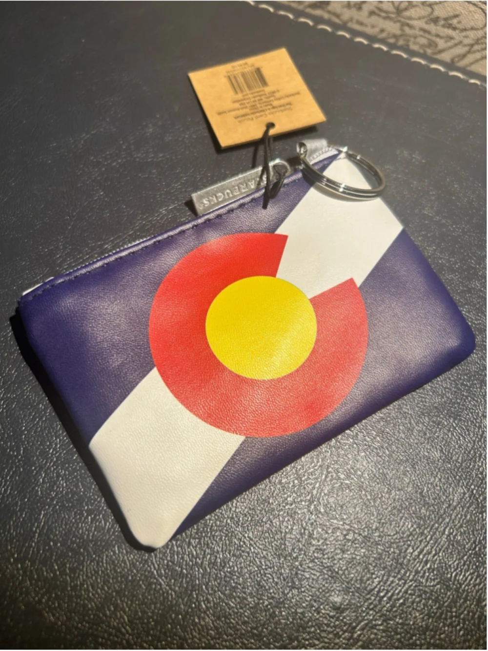 Starbucks Women's Colorado Flag Card Pouch One Size Blue Red